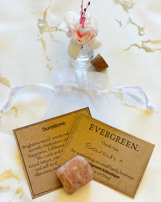 Sunstone Crystal Tumbled Stone - Motivation, Restoration & Happiness