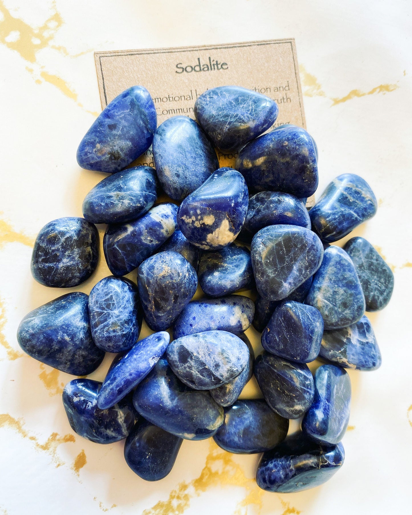 Sodalite Crystal Tumbled Stone - Truth, Communication & Clarity