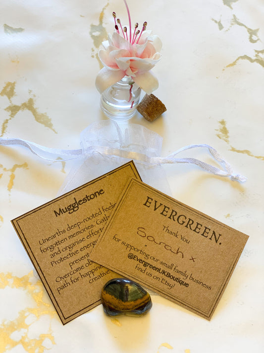 Mugglestone Crystal Tumbled Stone - Protective Energy, Success, Happiness