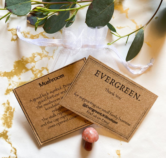 Warm Coloured Crystal Mushroom - Good Luck, Good Fortune & Enlightenment