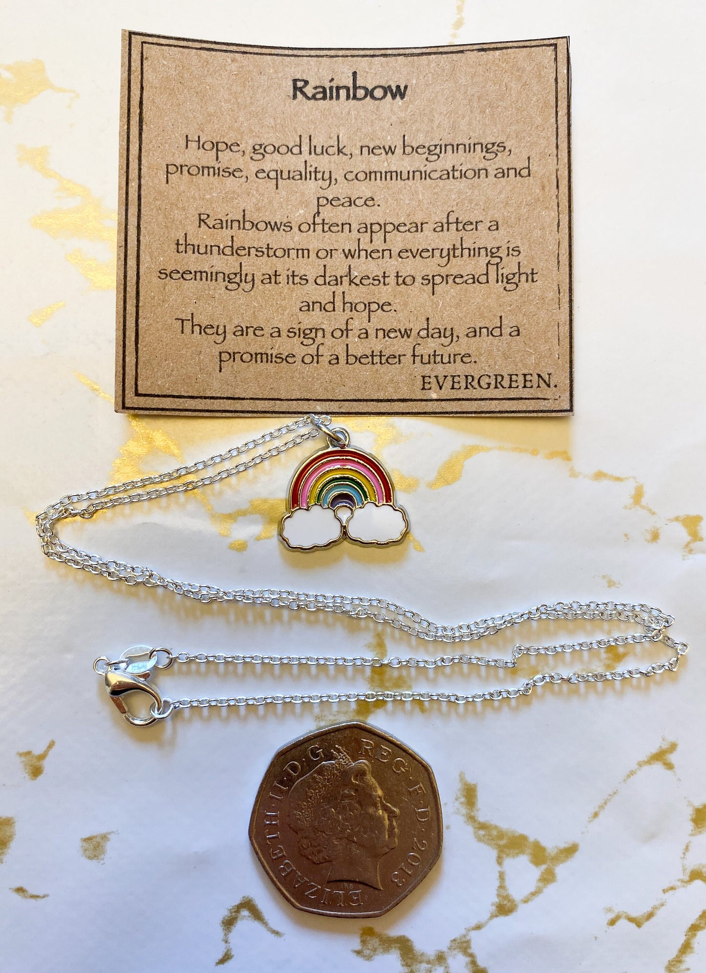 Rainbow Pendant - Peace, Good Luck & New Beginnings