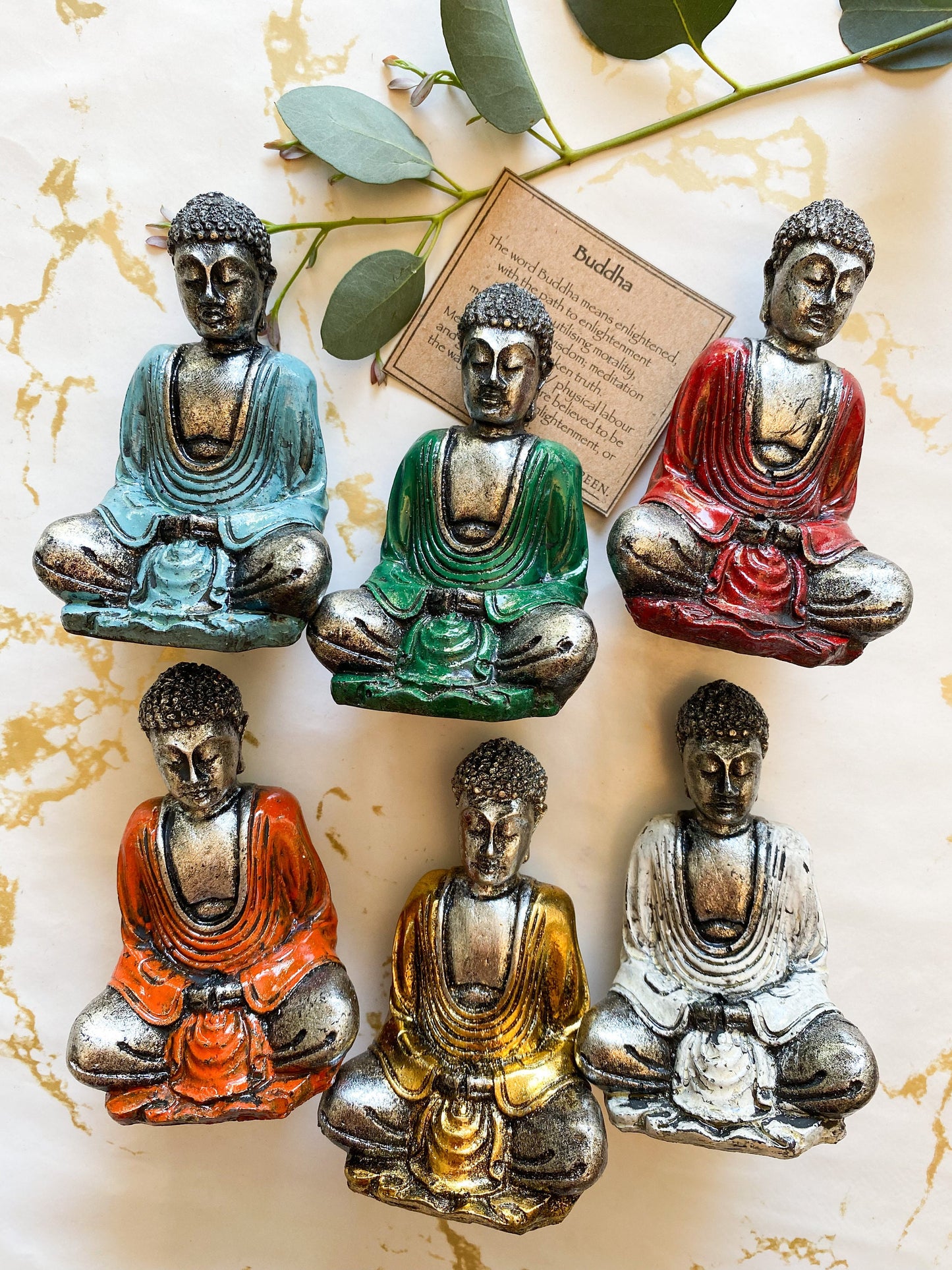 Silver Buddha Statue - Available In A Range Of Colours