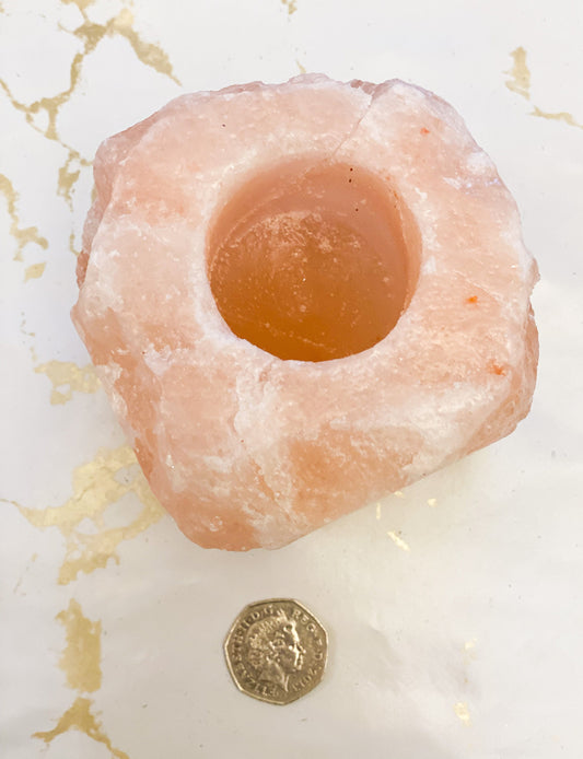 Himalayan Salt Tealight Candle Holder - Neutralises Air & Removes Allergens