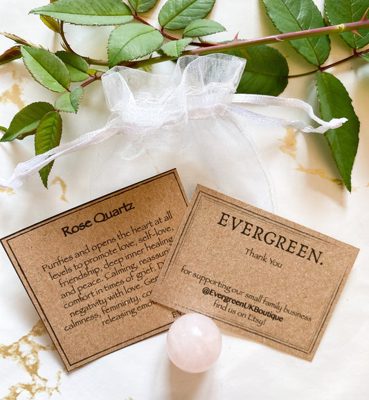 Rose Quartz Crystal Sphere 20mm / 25mm - Love, Friendship & Healing