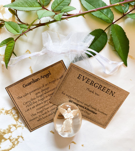 Guardian Angel Crystal Resin Stone - Love, Reassurance & Protection