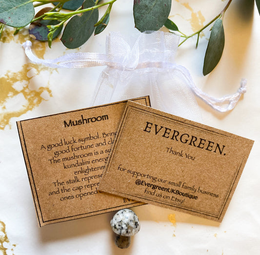 Natural Coloured Crystal Mushroom - Good Luck, Good Fortune & Enlightenment