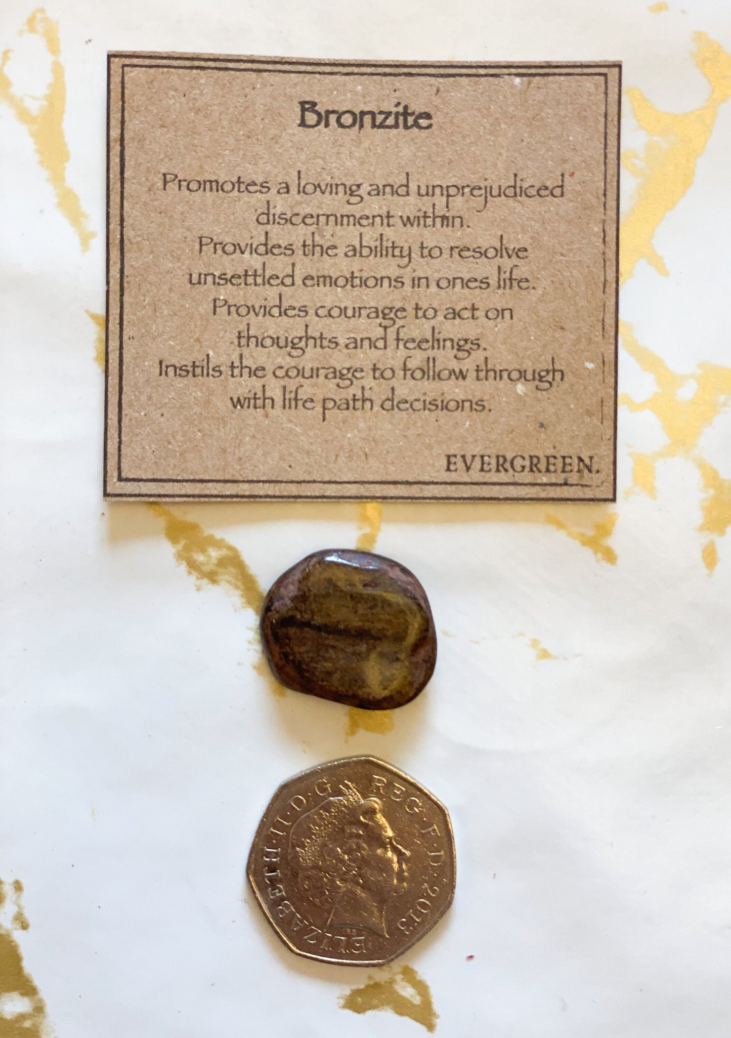 Bronzite Crystal Tumbled Stone - Love & Courage