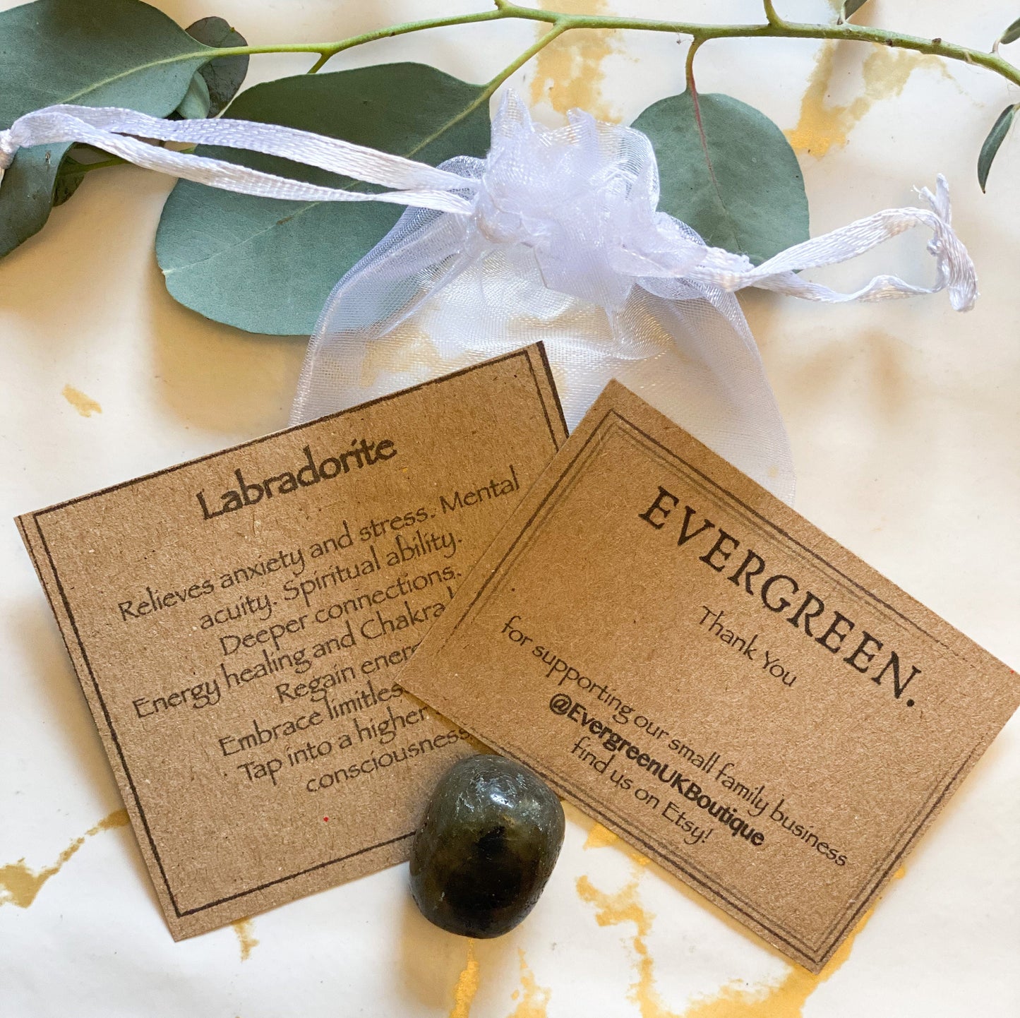 Labradorite Crystal Tumbled Stone - Relieves Anxiety & Stress