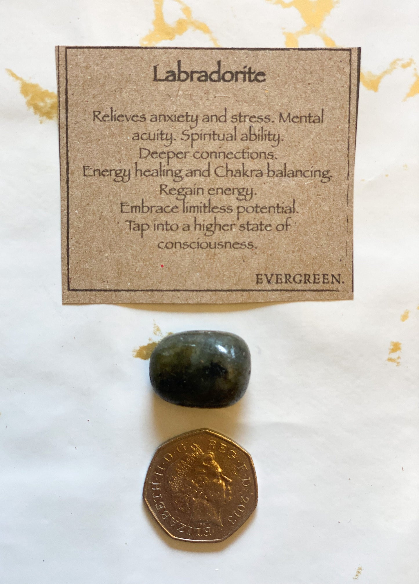 Labradorite Crystal Tumbled Stone - Relieves Anxiety & Stress