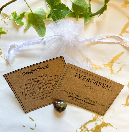 Small Dragon Blood Crystal Heart 15mm - Strength, Endurance & Resilience