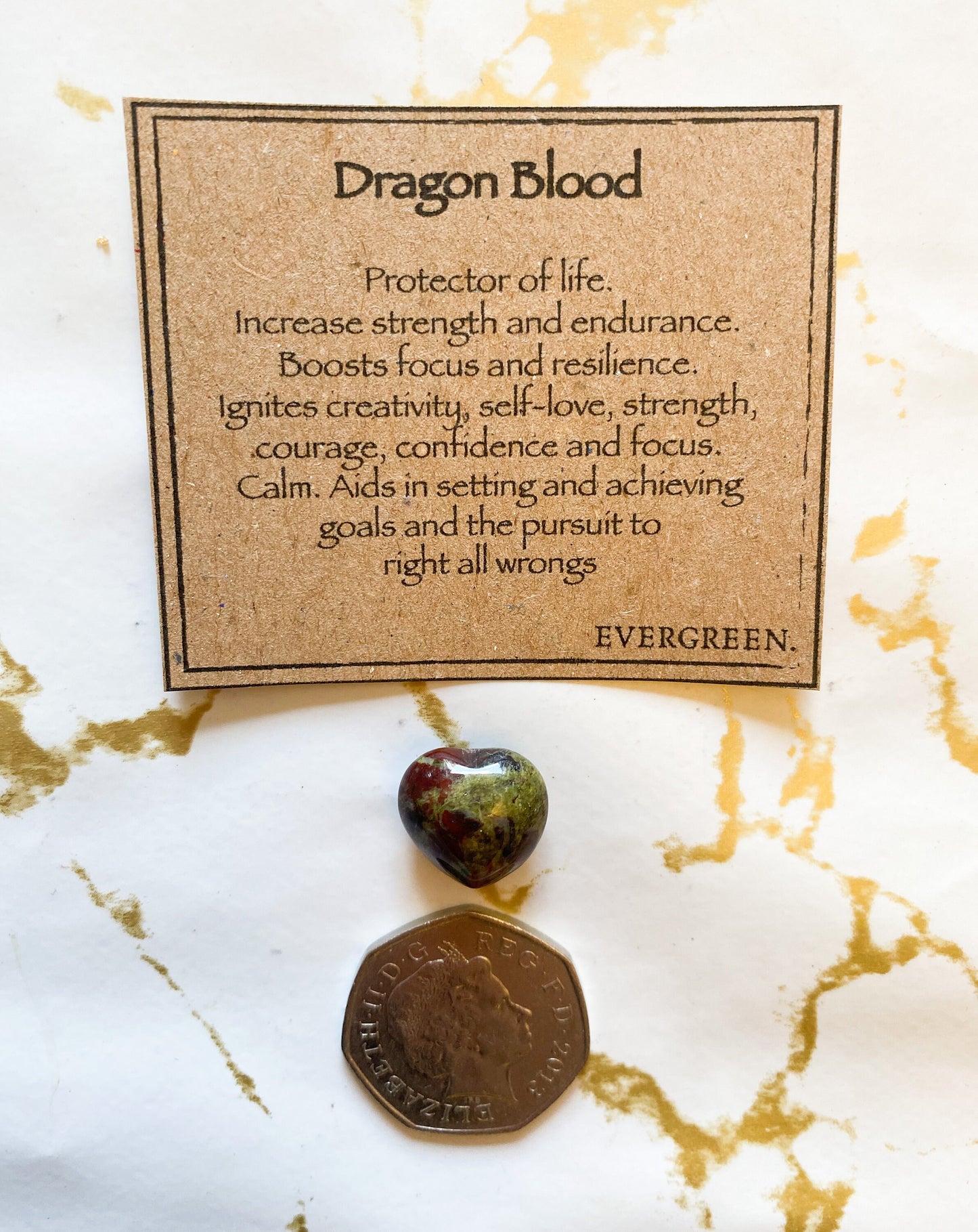 Small Dragon Blood Crystal Heart 15mm - Strength, Endurance & Resilience