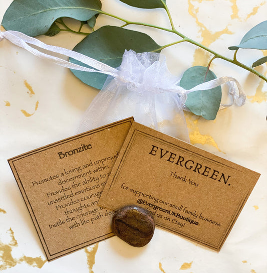 Bronzite Crystal Tumbled Stone - Love & Courage