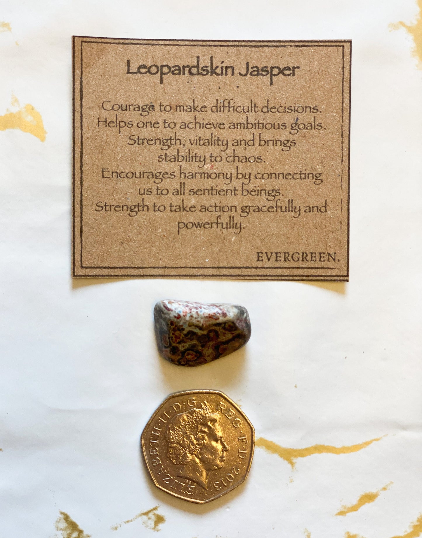 Leopardskin Jasper Crystal Tumbled Stone - Courage, Strength & Stability