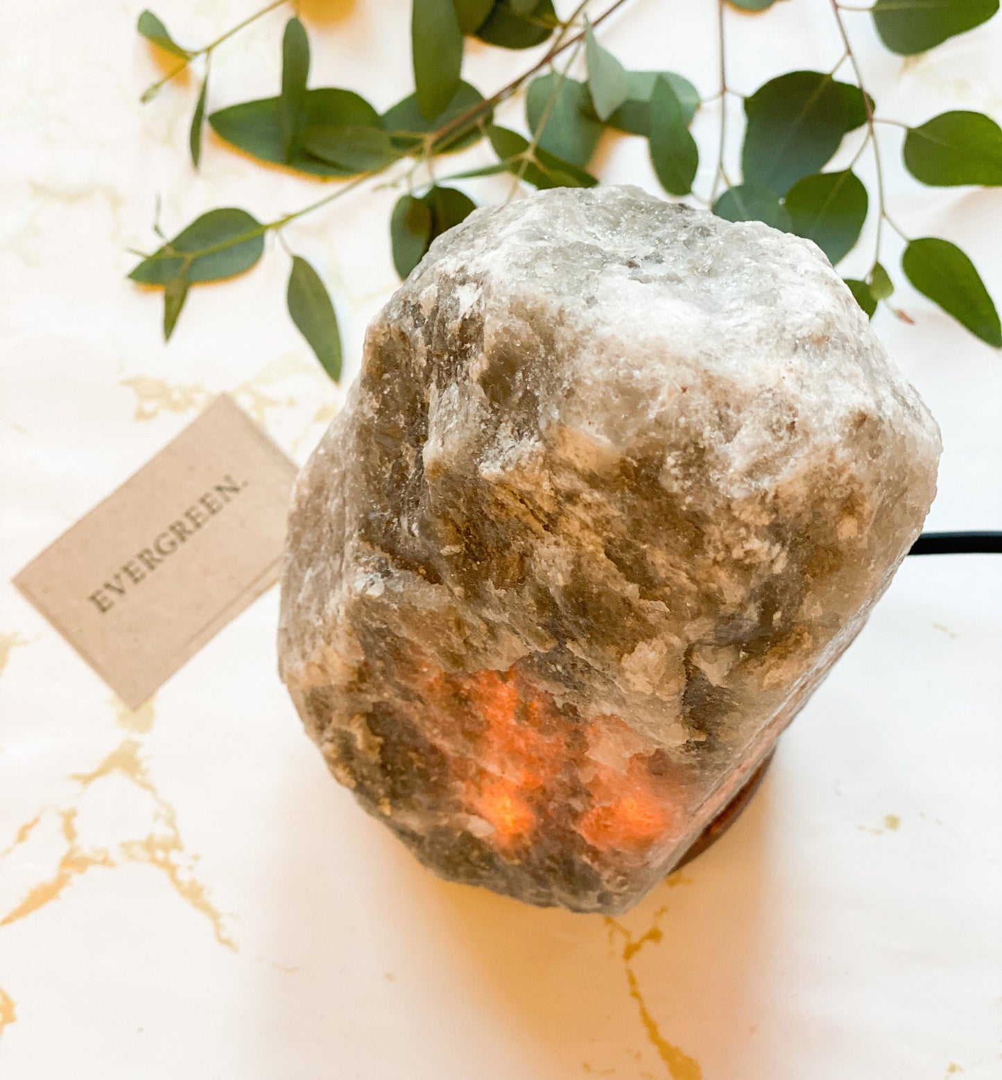 Grey Himalayan Crystal Salt Lamp 2kg - 3kg