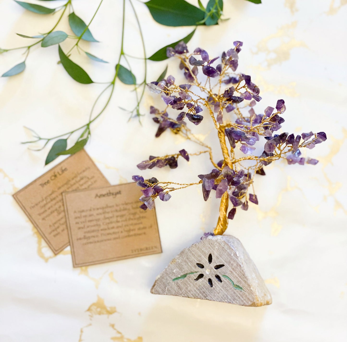 Handmade Indian Crystal Gemstone Tree - Wide Selection Available!