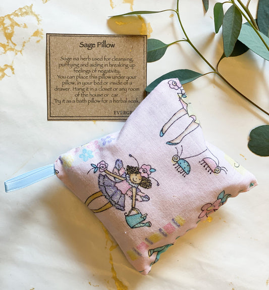 Children's White Sage Pillow - Cleanses, Purifies & Removes Negativity