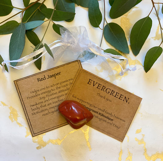 Red Jasper Crystal Tumbled Stone - Motivation, Inspiration & Energy