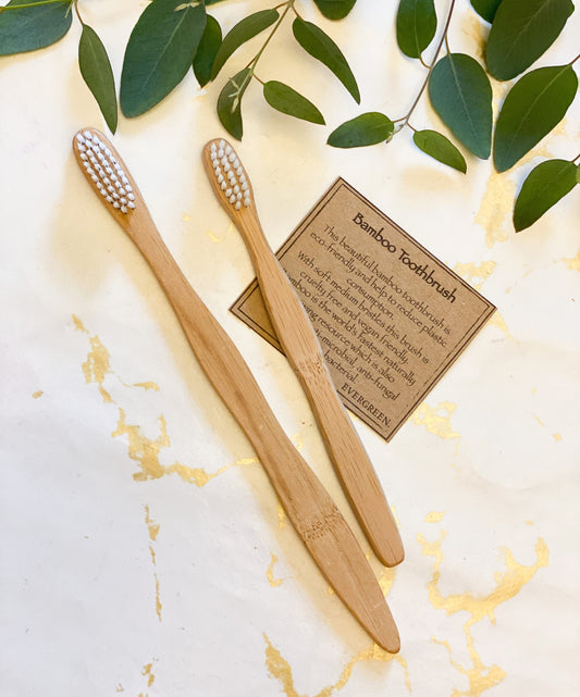 Natural Bamboo Toothbrush With Medium Soft Bristles
