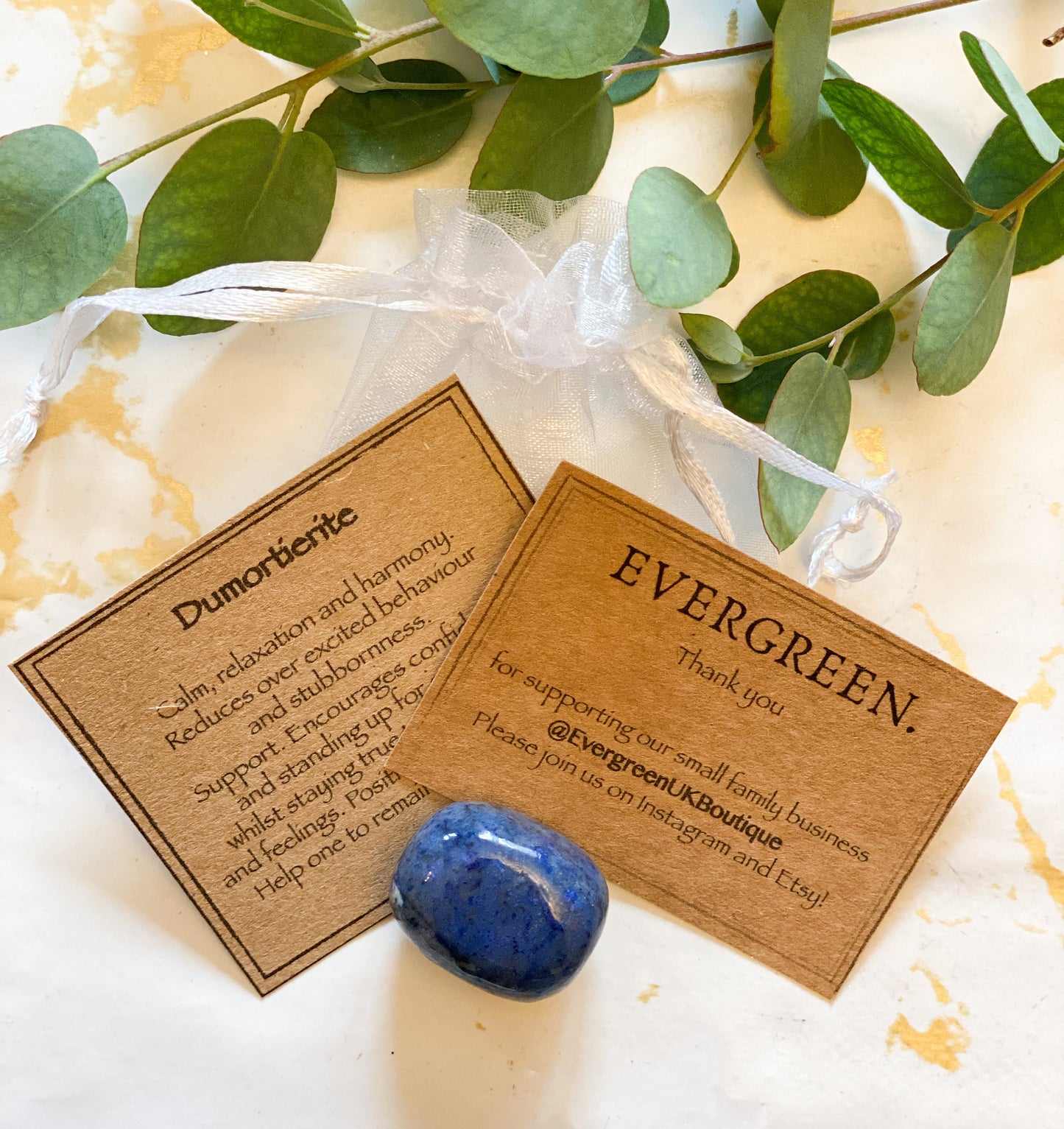 Dumortierite Crystal Tumbled Stone - Calm, Relaxation & Harmony