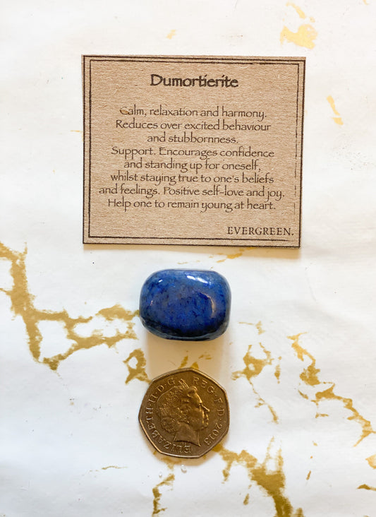 Dumortierite Crystal Tumbled Stone - Calm, Relaxation & Harmony