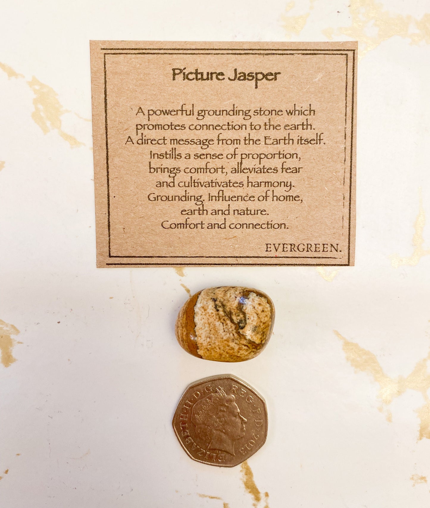 Picture Jasper Crystal Tumbled Stone - Grounding, Comfort & Connection