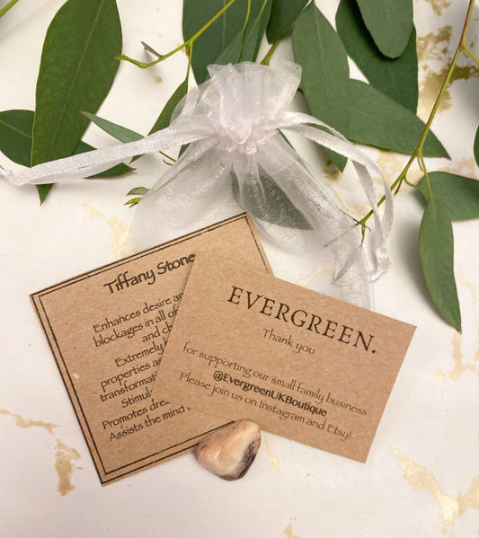 Tiffany Stone Crystal Tumbled Stone - Healing, Transformation & Love