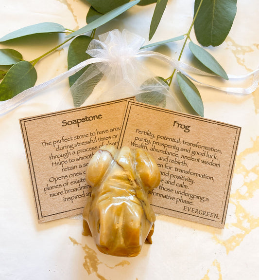 Beautiful Soapstone Frog - Potential, Prosperity & Transformation