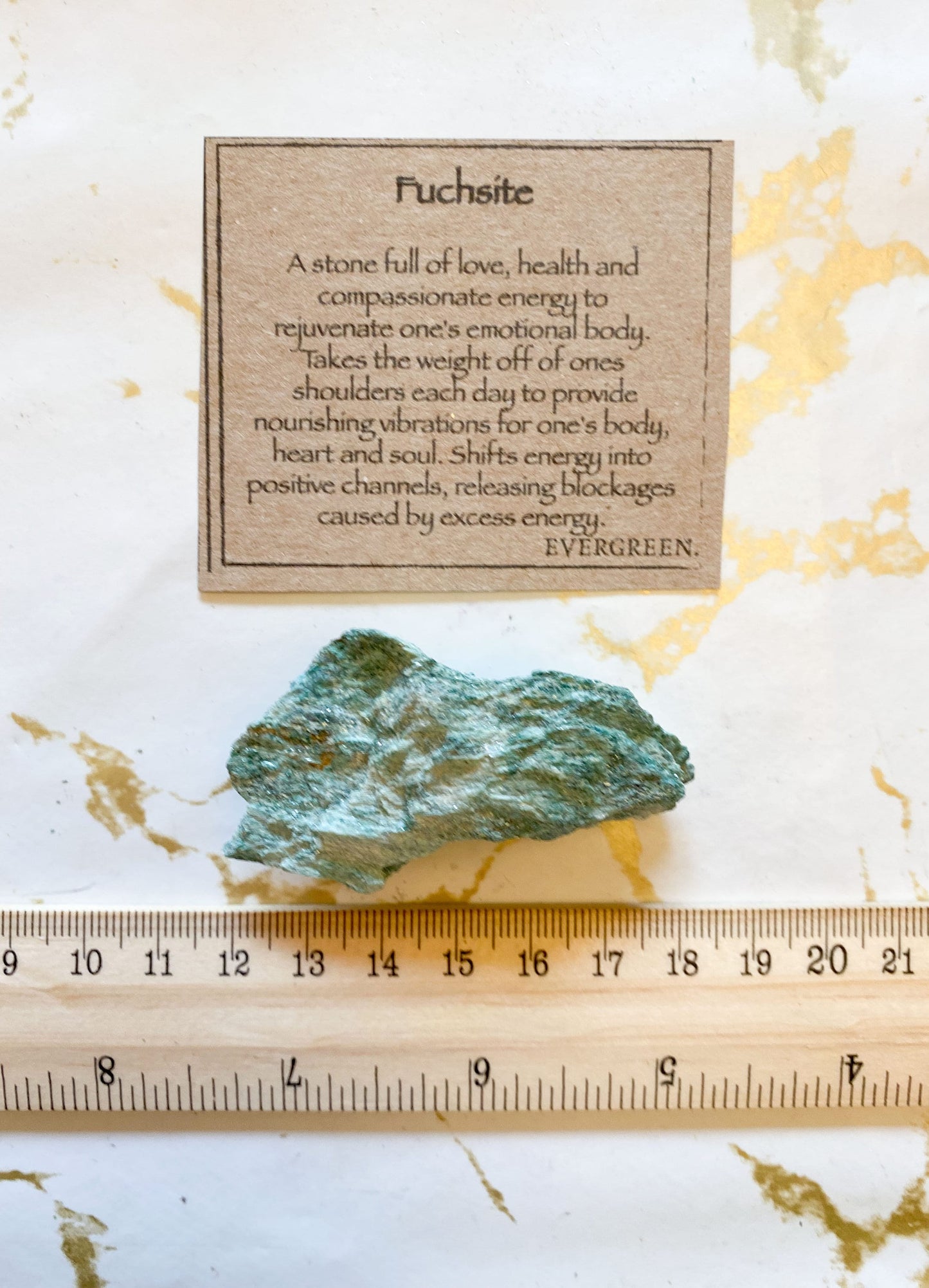 Raw / Rough Green Fuchsite Crystal - Love, Health & Compassion
