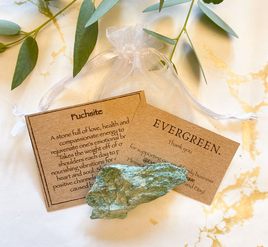 Raw / Rough Green Fuchsite Crystal - Love, Health & Compassion