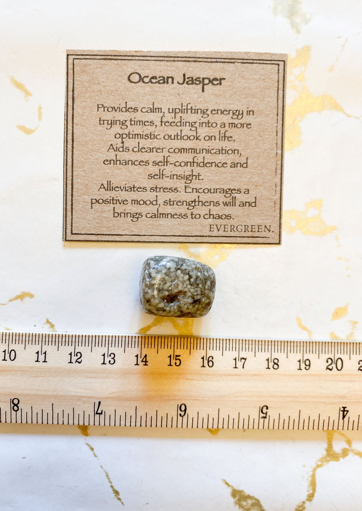 Ocean Jasper Crystal Tumbled Stone - Calm, Positivity & Self-Confidence