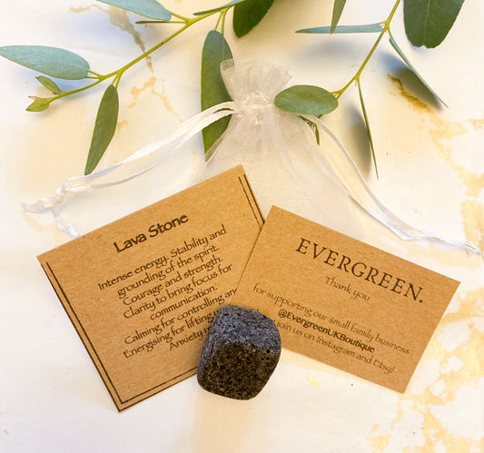 Lava Stone Tumbled Stone - Courage, Strength & Energy