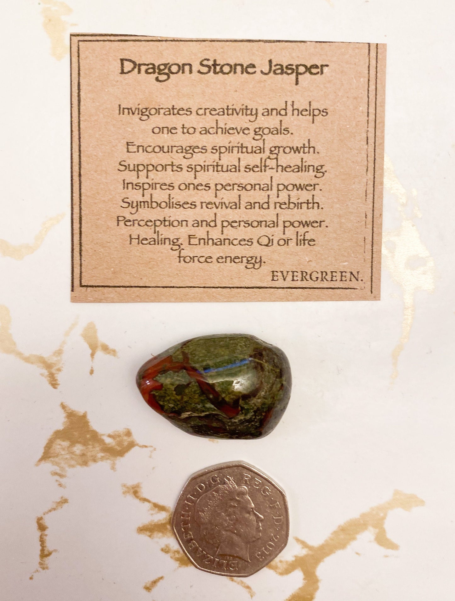 Dragon Stone Jasper Crystal Tumbled Stone - Healing, Creativity & Growth
