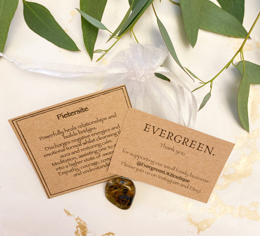 Pietersite Crystal Tumbled Stone - Healing, Compassion & Courage