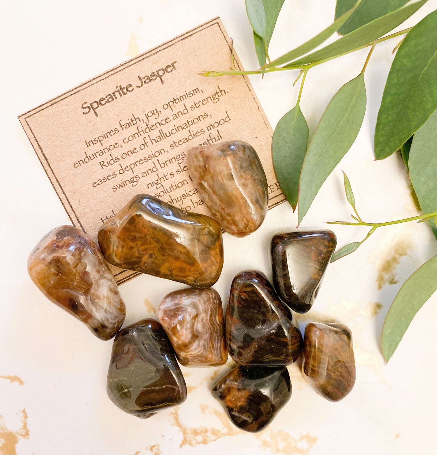 Spearite Jasper Crystal Tumbled Stone - Confidence, Strength & Balance