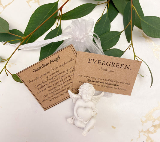 Beautiful Cherub Holding A Heart - Peace, Love & Light