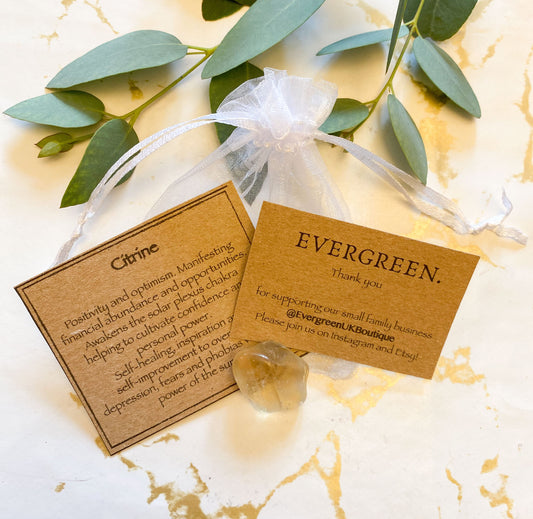 Citrine Crystal Tumbled Stone - Positivity, Optimism & Self-Healing