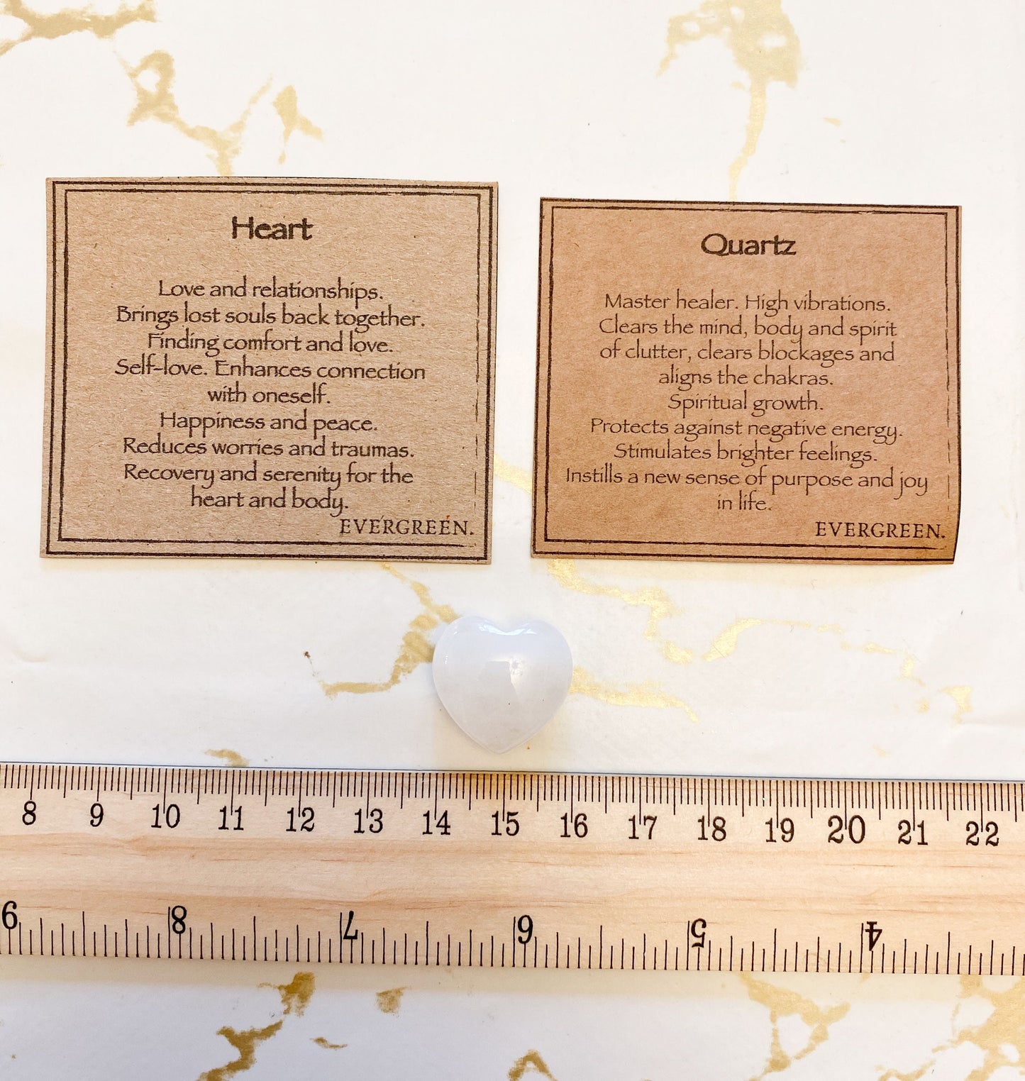 Quartz Crystal Heart 20mm - Cleansing, Growth & Revitalising
