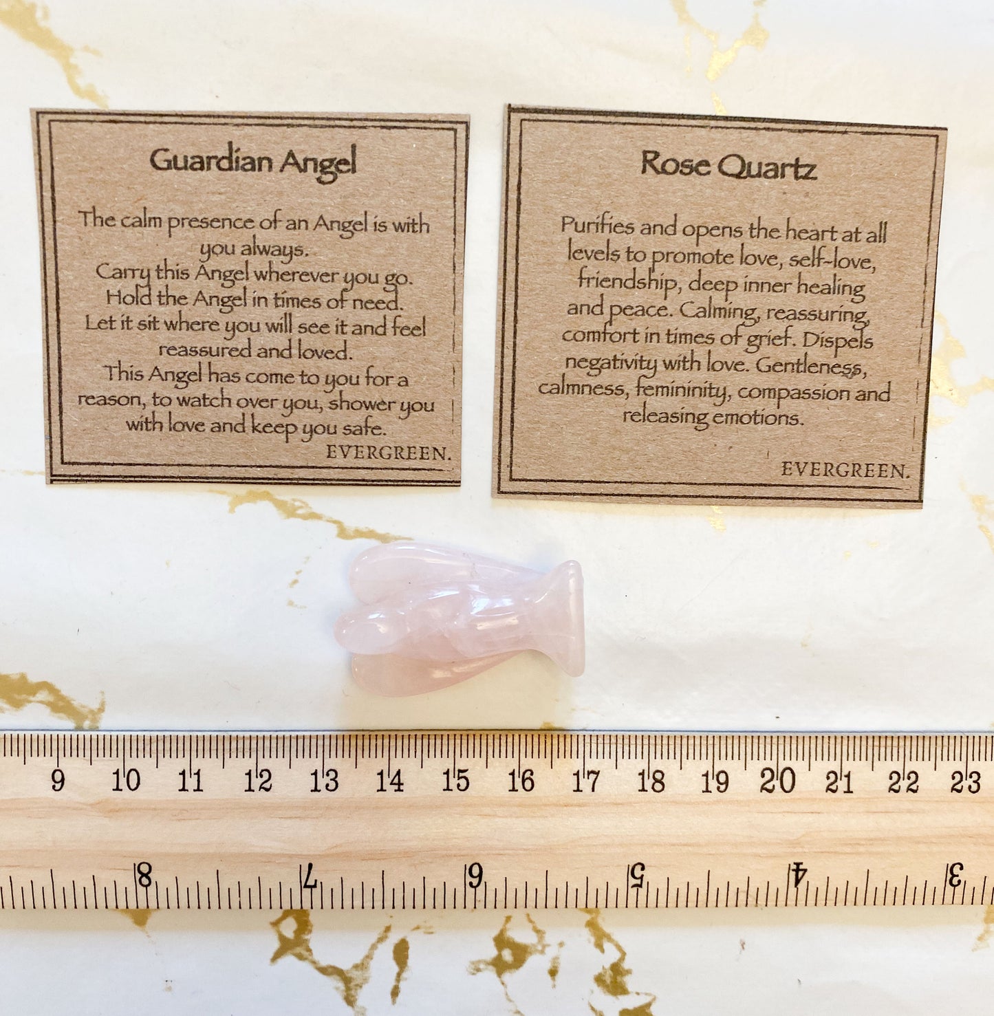 Rose Quartz Guardian Angel 35mm / 50mm - Love, Peace & Healing
