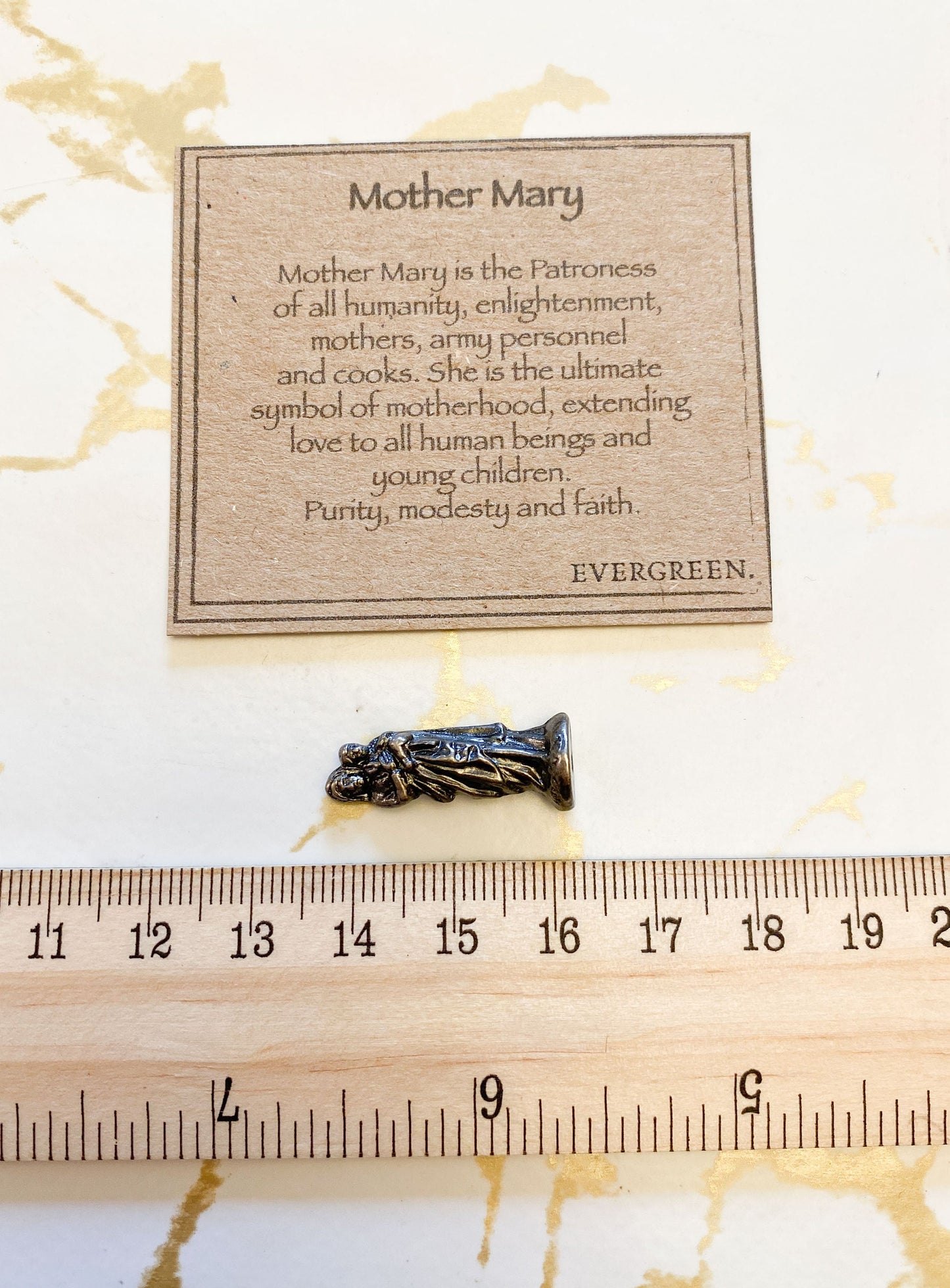 Mother Mary Pewter Figurine - Motherhood, Humanity & Enlightenment