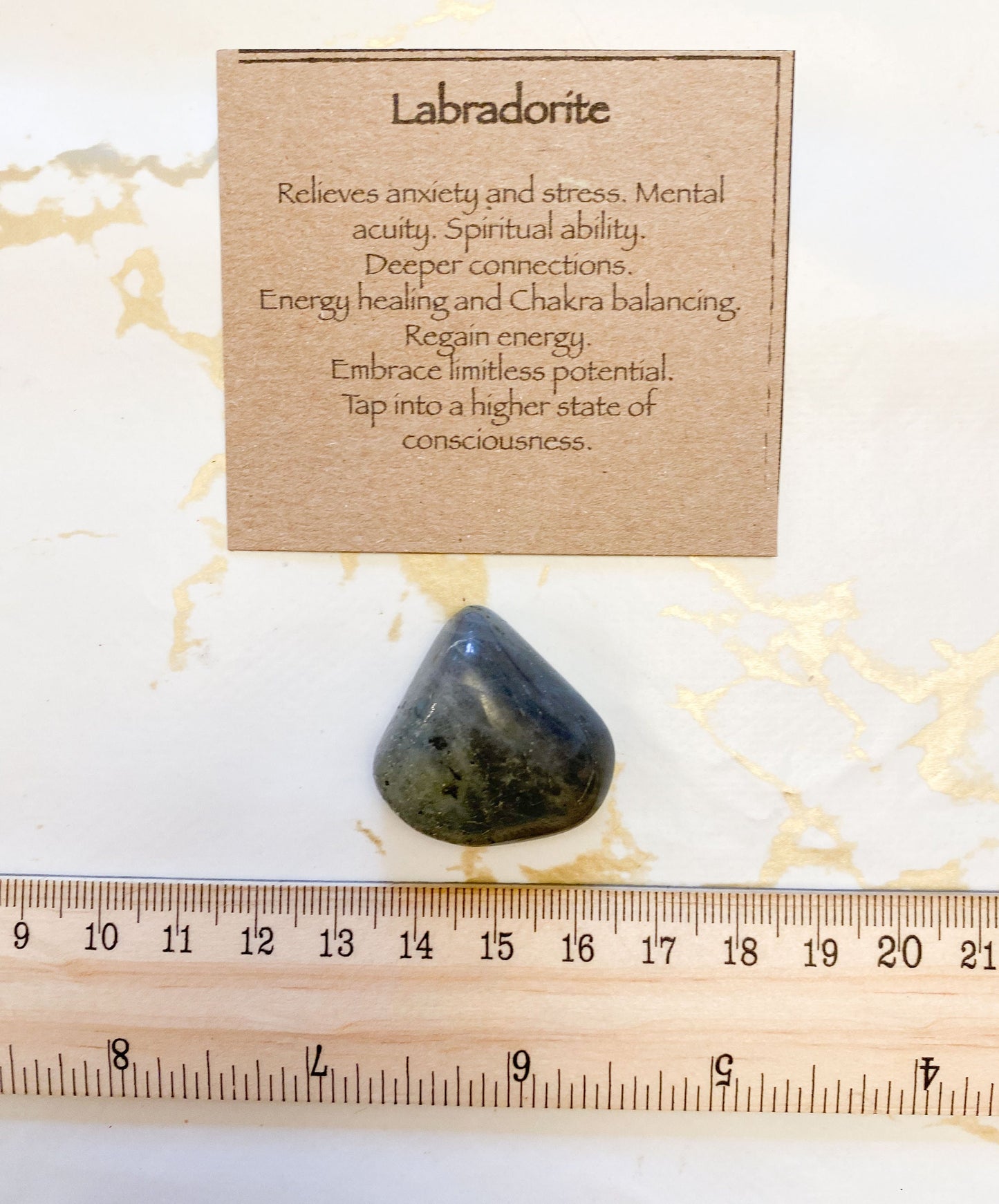 Labradorite Crystal Tumbled Stone - Relieves Anxiety & Stress