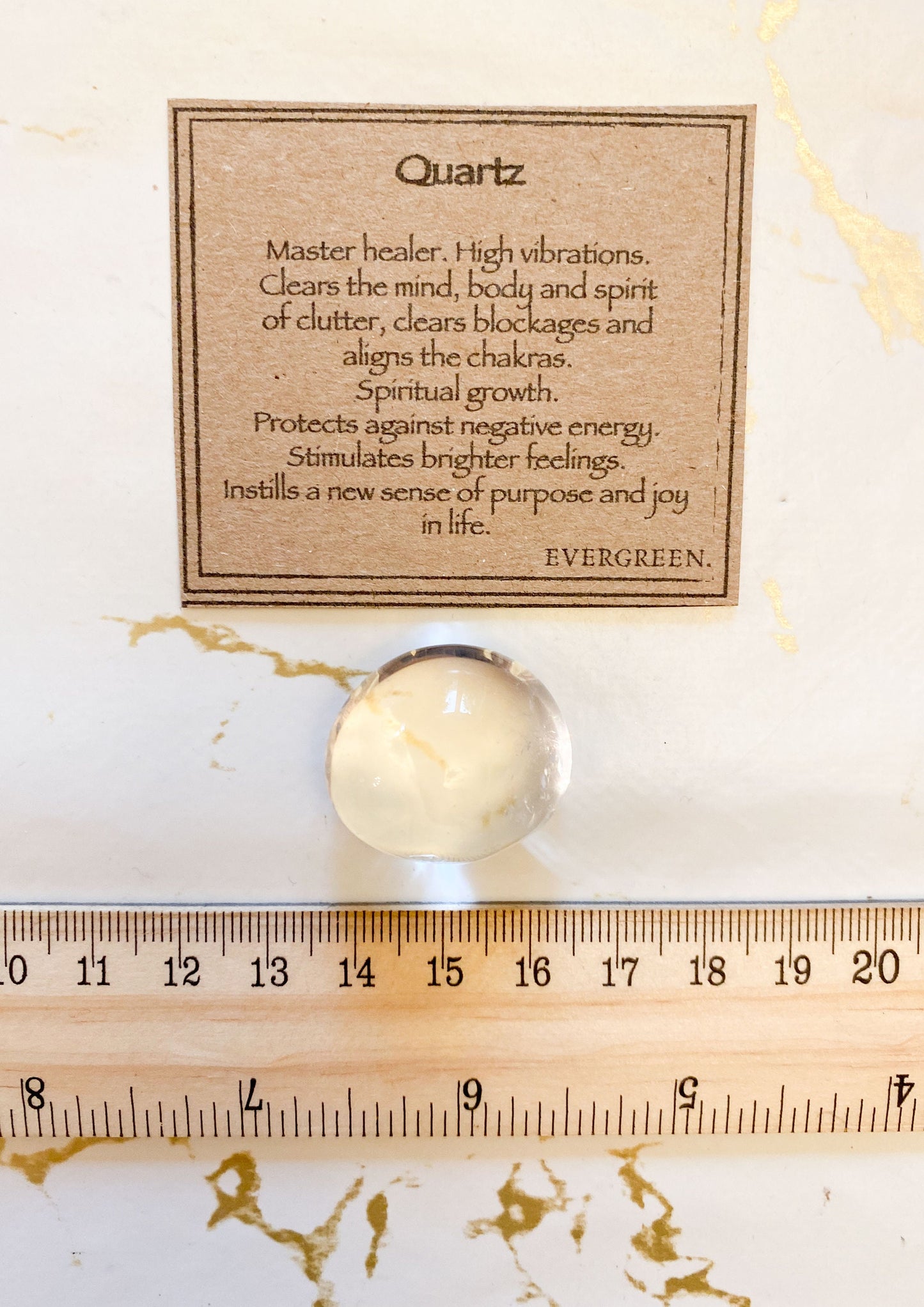 Quartz Crystal Tumbled Stone - Cleansing, Revitalising & Growth