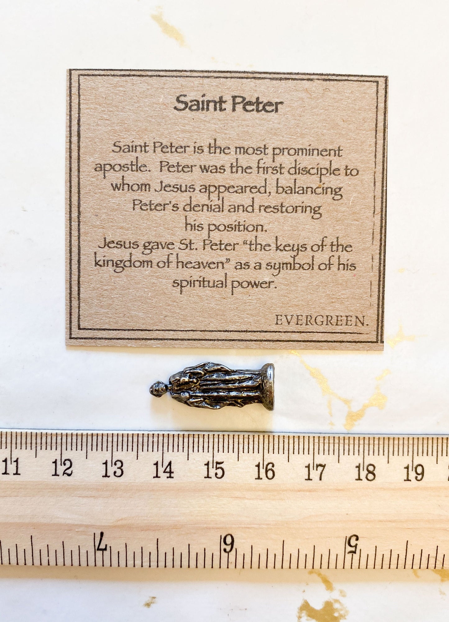 Saint Peter Pewter Figurine - Spiritual Power
