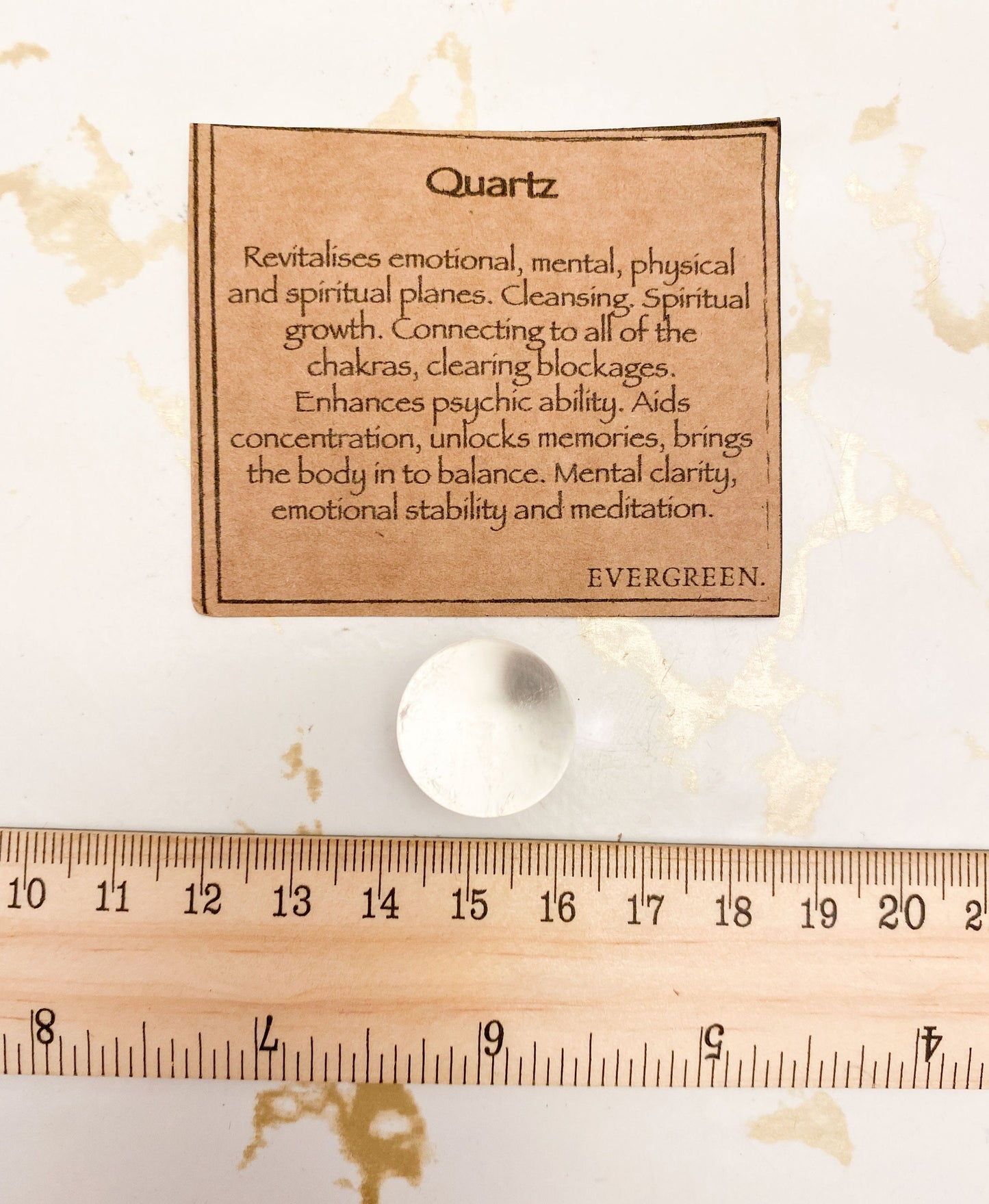 Quartz Crystal Sphere 15mm / 20mm - Cleansing, Clarity & Growth