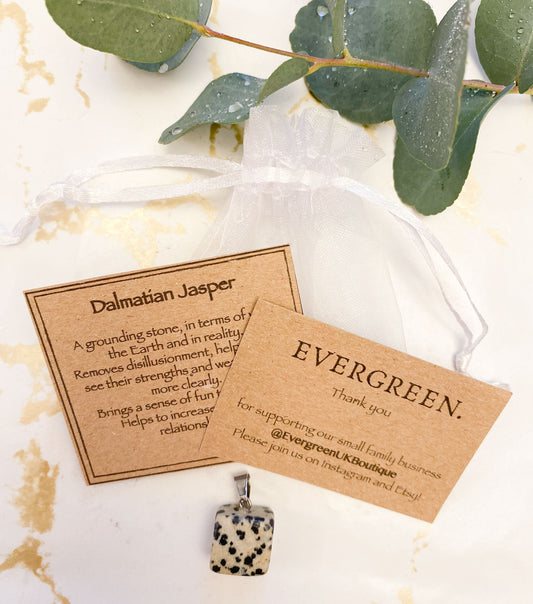 Dalmatian Jasper Crystal Pendant - Grounding, Strength & Loyalty