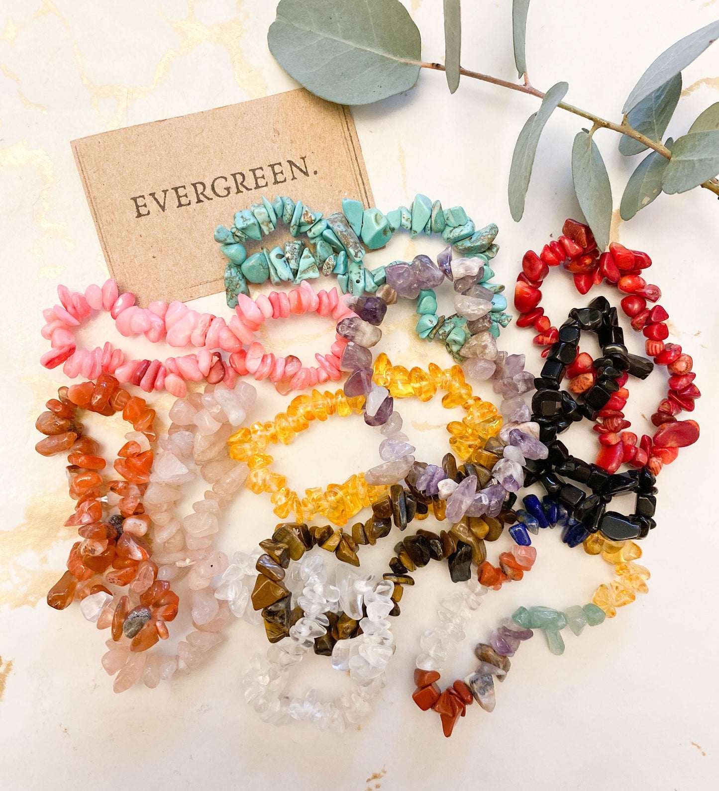 Beautiful Crystal Chip Bracelet - Wide Variety Available