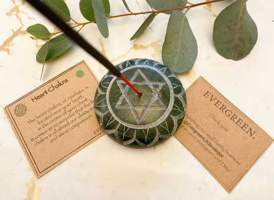 Hand Carved Soapstone Chakra Pebble Ash Catcher - All 7 Chakras Available!