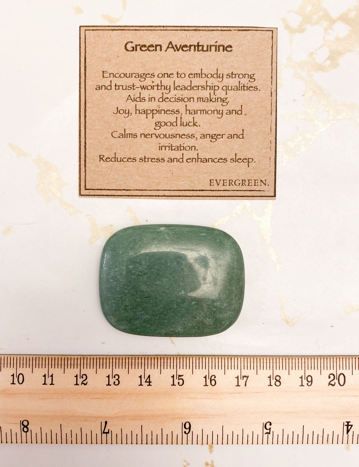 Green Aventurine Crystal Palm Stone - Leadership, Happiness & Good Luck
