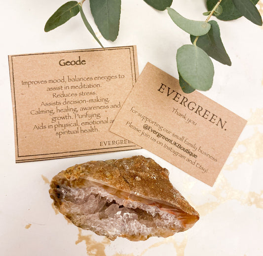 Stunning Polished Natural Geode Half - Balance, Healing & Meditation