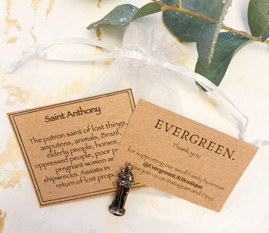 Saint Anthony Pewter Figurine - Patron Saint Of Lost Things