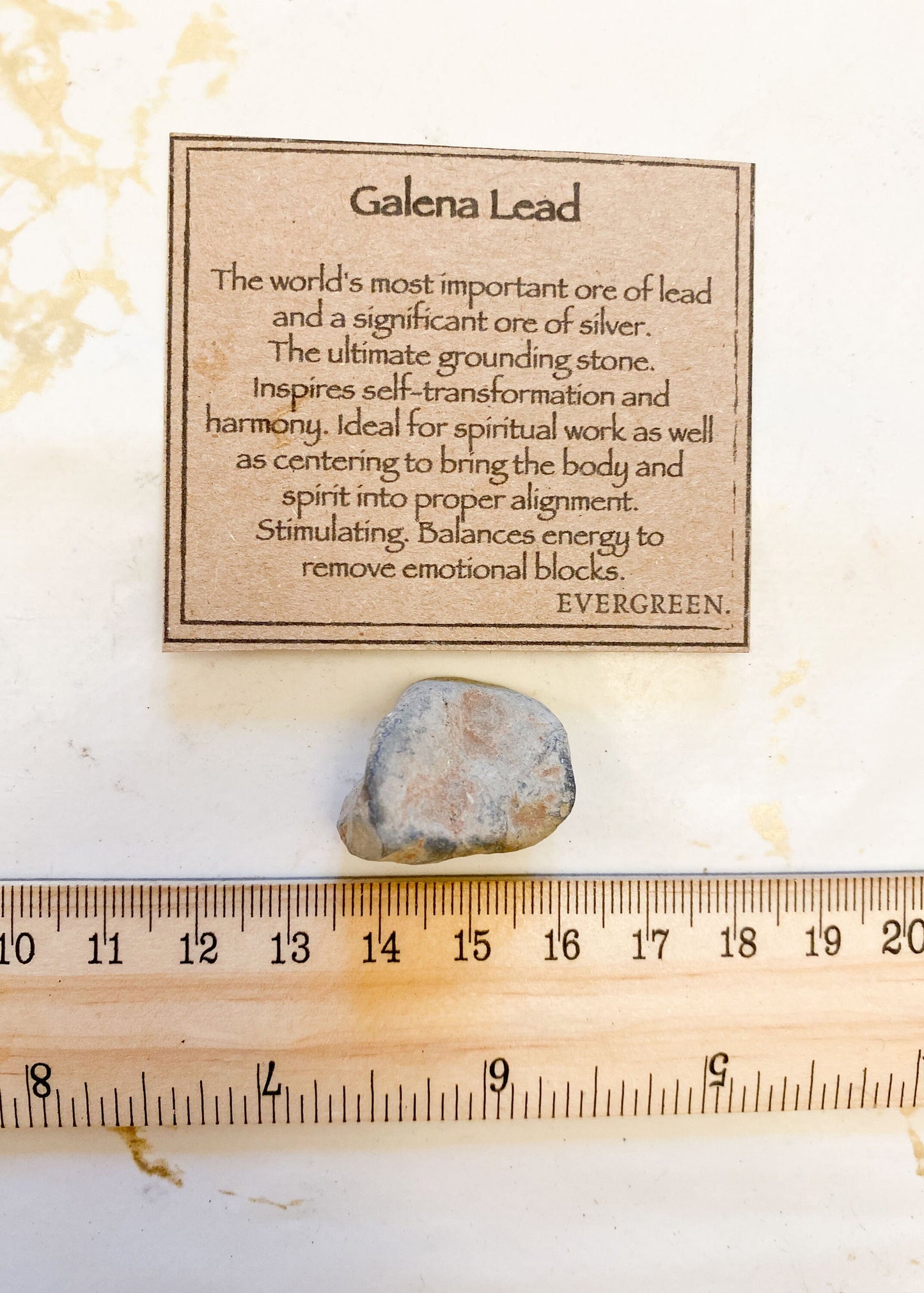 Galena Lead Crystal Tumbled Stone - Grounding, Transformation & Harmony